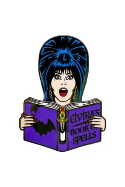 Elvira Book Of Spells Moving Enamel Pin