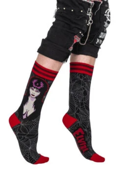 Elvira Mistress Of The Dark Crew Socks -Vampirefreaks Sale Store elvira socks