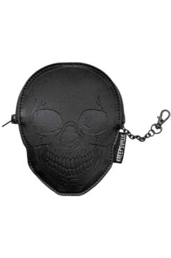 Embossed Skull Zip Wallet ID Case -Vampirefreaks Sale Store embossed skull zip wallet id case bags wallets 293228