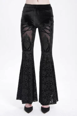 Dark Countess Embroidered Velvet Flares