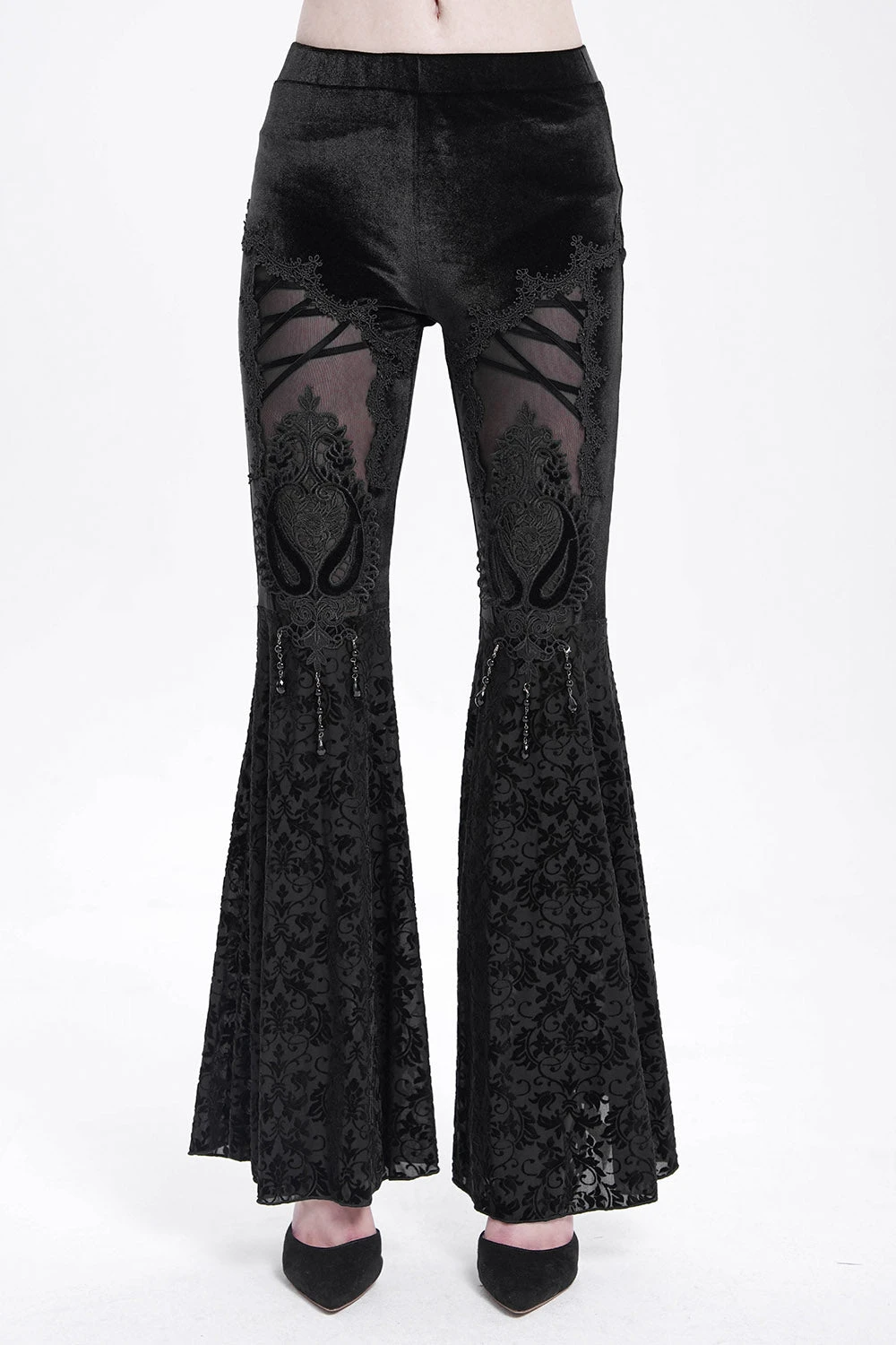 Dark Countess Embroidered Velvet Flares 1 Dark Countess Embroidered Velvet Flares