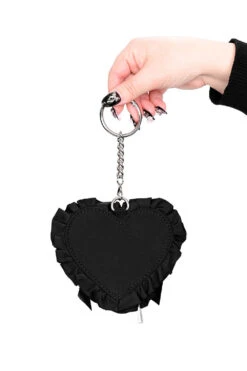 Heart Coin Purse Keychain -Vampirefreaks Sale Store emo bags