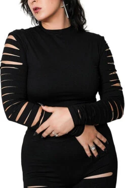Cleo Long Sleeve Top -Vampirefreaks Sale Store emo clothes dc8fd8a3 56e8 4435 8c88 1d7e789ebb45