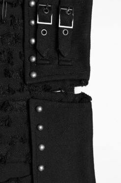 Morose Shredded Safety Pin Mini Skirt -Vampirefreaks Sale Store emo fashio