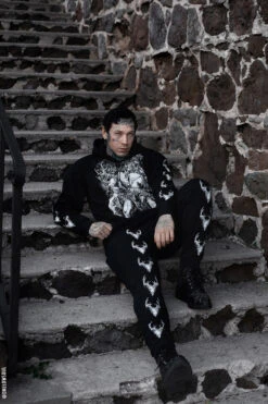 Wendigo Skull Joggers -Vampirefreaks Sale Store emo fashion for men