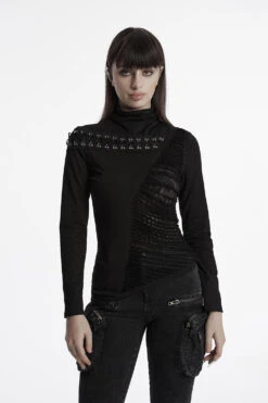 Villainous Asymmetric Lace-Up Top