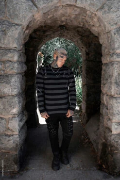 Autopsy Stitch Striped Sweater -Vampirefreaks Sale Store emo mens clothes cd9dcc38 d609 4ee9 b90a 6839d37d93fc