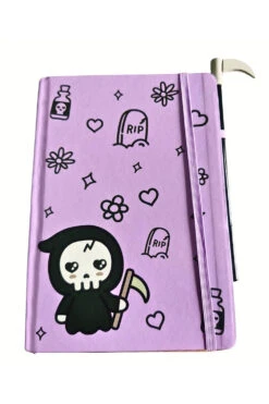 Pastel Goth Grim Reaper Journal & Scythe Pen Set