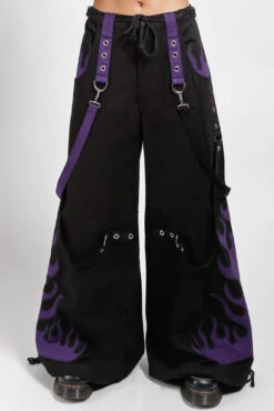 Tripp NYC Flame Dark Street Pants [Black/Purple] -Vampirefreaks Sale Store emo pants f93c7aeb cf1c 4654 9979 ba12540a9cfb