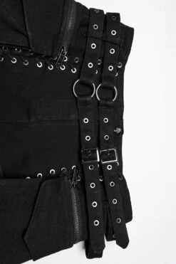 Bløødmetal Lace-Up Shorts With Holster Bag -Vampirefreaks Sale Store emo shorts womens