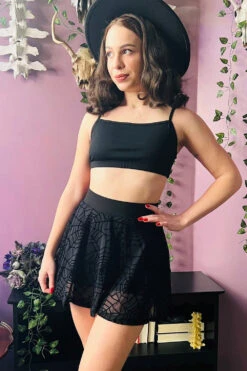 The Morbid Mini Skort [Webs] -Vampirefreaks Sale Store emo skirt fdda3499 226a 4a4c 8307 5823b95521d3