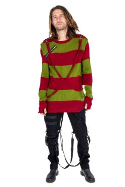 Amalric Jumper Sweater [Red/Green] -Vampirefreaks Sale Store emo top 1a3a076f 37f4 435f 832c 126f44bed4b0