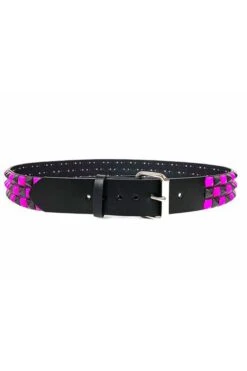 Emocore Checkered Belt [BLACK/PINK] -Vampirefreaks Sale Store emocore checkered belt blackpink belts 675974