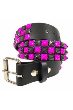 Emocore Checkered Belt [BLACK/PINK] -Vampirefreaks Sale Store emocore checkered belt blackpink belts 830617