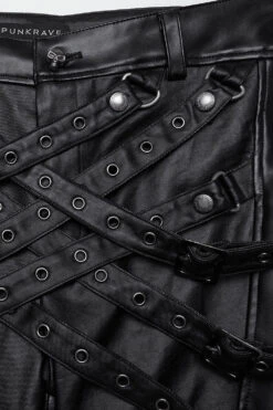 Deadlands Hardware Vegan Leather Pants -Vampirefreaks Sale Store eyelet pants