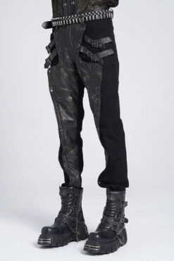 Leviathan Distressed Punk Pants -Vampirefreaks Sale Store eyelet punk pants