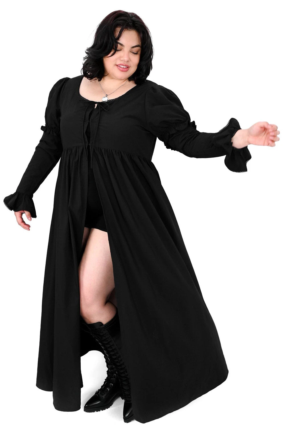 Ellen Puff Sleeve Duster 2 Ellen Puff Sleeve Duster - Image 2