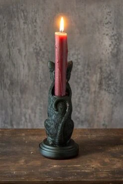 Alchemy Faust's Familiear Cat Candle Holder -Vampirefreaks Sale Store fausts familiear cat candle holder housewares 260257