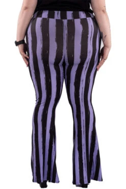 Purple And Black Striped Hellz Bellz Flares [BLACK/PURPLE] -Vampirefreaks Sale Store fbhthntrj