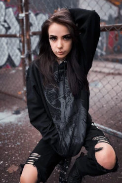 Plague Doctor Hoodie [GREY ASHES] -Vampirefreaks Sale Store fdsf