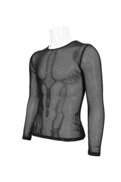 Morbid Black Fishnet Long Sleeve Top [Unisex] -Vampirefreaks Sale Store fishnet clothes