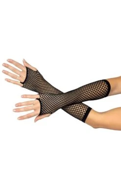LEG AVENUE Fishnet Fingerless Gloves -Vampirefreaks Sale Store fishnet fingerless gloves gloves armwarmers 174857