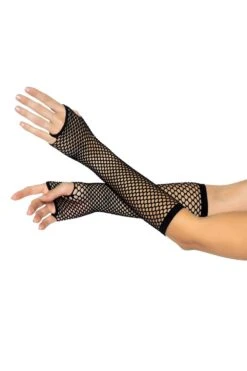 LEG AVENUE Fishnet Fingerless Gloves -Vampirefreaks Sale Store fishnet fingerless gloves gloves armwarmers 408029