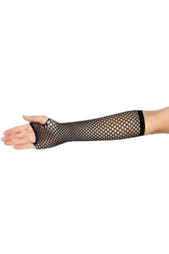 LEG AVENUE Fishnet Fingerless Gloves -Vampirefreaks Sale Store fishnet fingerless gloves gloves armwarmers 632745