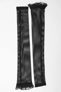 Lovett Layered Ruffle Dress & Glove Set -Vampirefreaks Sale Store fishnet gloves