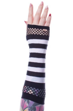 Striped Mesh Gloves [BLACK/WHITE] -Vampirefreaks Sale Store fishnet gloves f6d9421b d2fc 4e1c 9317 39dd4e939151