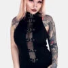 Salem One Piece Swimsuit -Vampirefreaks Sale Store fishnet swimsuit