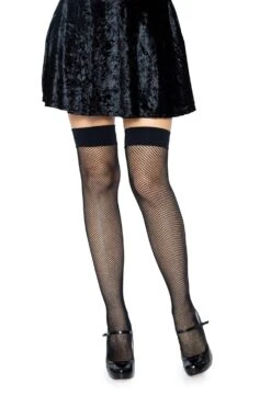 LEG AVENUE Fishnet Thigh Highs [Various Colors]