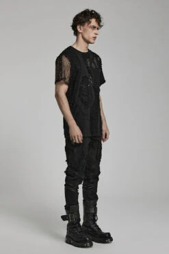 Ripped To Shreds Fishnet Top -Vampirefreaks Sale Store fishnet tshirt