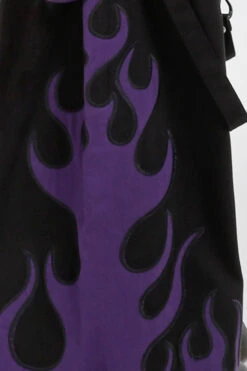 Tripp NYC Flame Dark Street Pants [Black/Purple] -Vampirefreaks Sale Store flame jeans