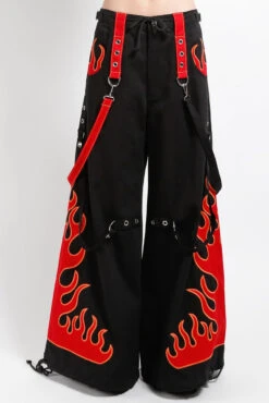 Tripp NYC Flame Dark Street Pants [BLACK/RED] -Vampirefreaks Sale Store flame pants 45c115c7 de1f 4fed 98e6 a06824c00290