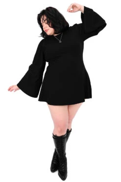 Florence Tunic Dress -Vampirefreaks Sale Store flared witchy mini dress