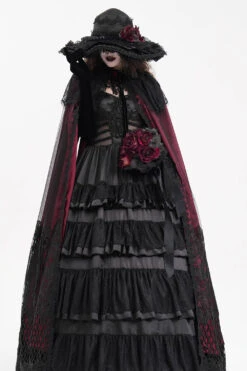 Mourning Hour Floppy Goth Hat -Vampirefreaks Sale Store floral hat