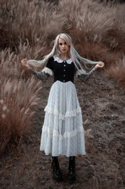 Widowbloom Dress -Vampirefreaks Sale Store floral pattern dress