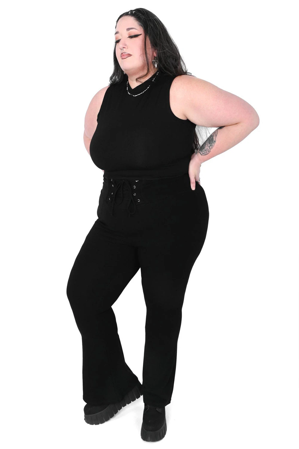 Flared Lace Up Leggings 5 Flared Lace Up Leggings - Image 5