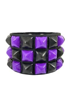 Fright Night Checkered Bracelet [Black/Purple]