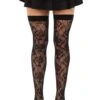 LEG AVENUE Funeral Flowers Fishnet Thigh High Stockings -Vampirefreaks Sale Store funeral flowers fishnet thigh high stockings socks stockings 454289