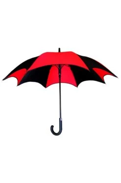 Funeral Procession Umbrella [BLACK/RED] -Vampirefreaks Sale Store funeral procession umbrella blackred umbrellas 683562
