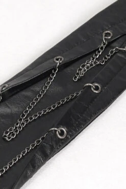 Funeral Wake Leather Necktie -Vampirefreaks Sale Store funeral wake leather necktie hats scarves headwear 492657