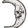 Skull Crescent Moon Glow Enamel Pin