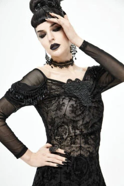 Netherworld Draped Shoulder Top