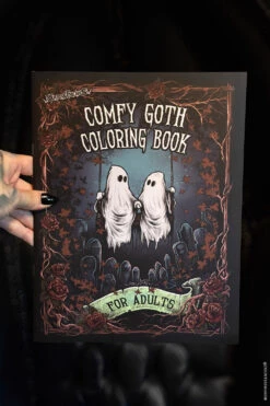 Comfy Goth Coloring Book For Adults -Vampirefreaks Sale Store ghost coloring book