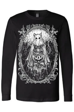 Ghost Kitty T-shirt -Vampirefreaks Sale Store ghost kitty t shirt graphic t shirt 476937