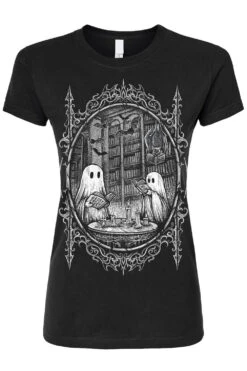 Ghost Stories T-shirt -Vampirefreaks Sale Store ghost library womens tshirt