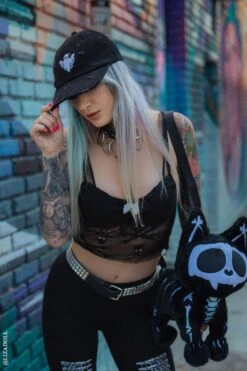 Ghost Pierced Baseball Cap -Vampirefreaks Sale Store ghost pierced baseball cap hats scarves headwear 185357