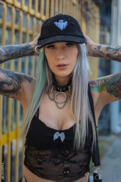 Ghost Pierced Baseball Cap -Vampirefreaks Sale Store ghost pierced baseball cap hats scarves headwear 479920